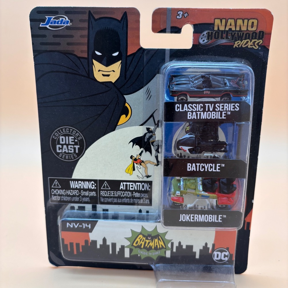 Jada Nano Hollywood Rides Batman Classic TV Series Batmobile Batcycle NV-14